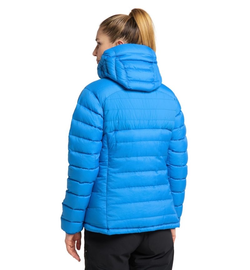 Women's Haglöfs Reliable Down Hood Insulated Jackets Blue Canada | TX96-478