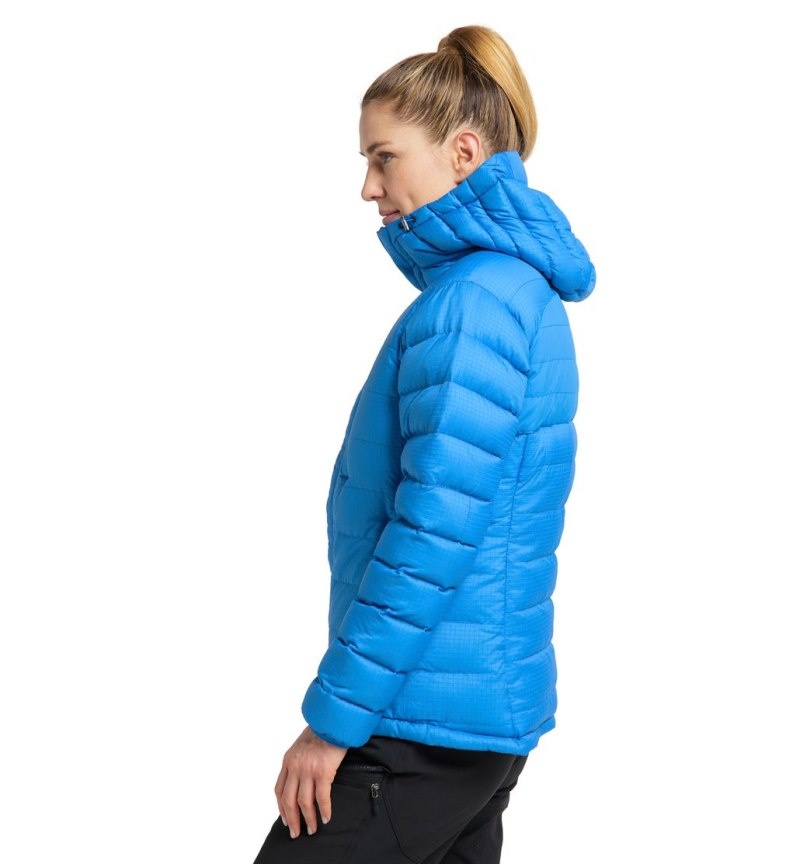 Women's Haglöfs Reliable Down Hood Insulated Jackets Blue Canada | TX96-478