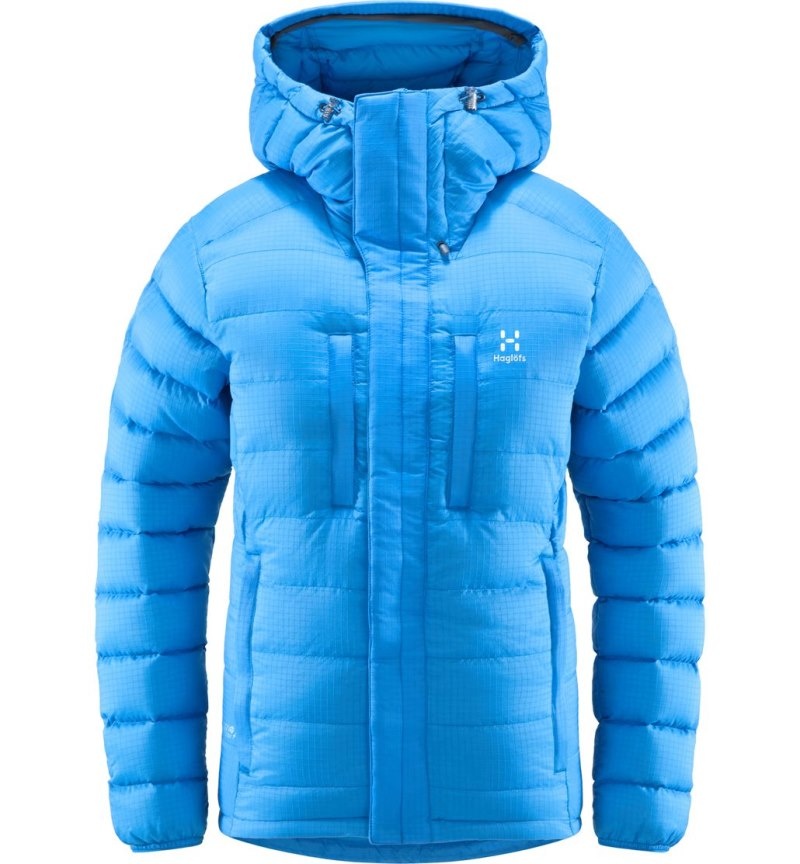 Women's Haglöfs Reliable Down Hood Insulated Jackets Blue Canada | TX96-478