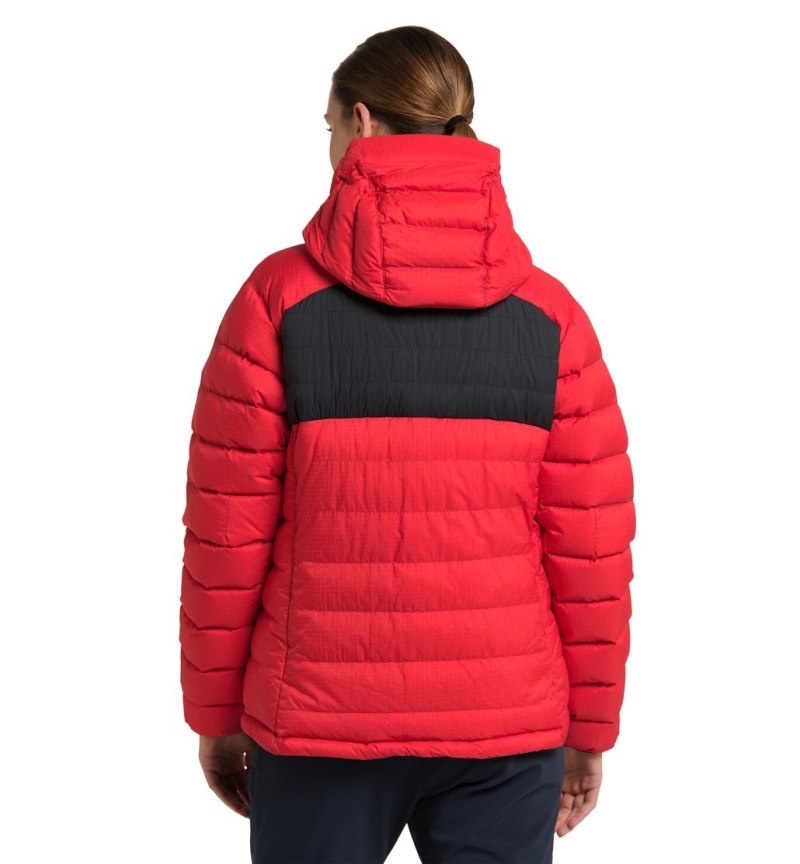 Women's Haglöfs Reliable Down Hood Insulated Jackets Red Canada | NZ31-972