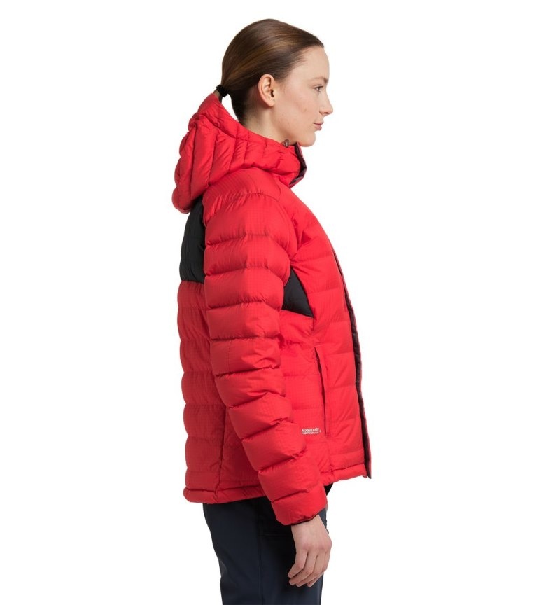 Women's Haglöfs Reliable Down Hood Insulated Jackets Red Canada | NZ31-972