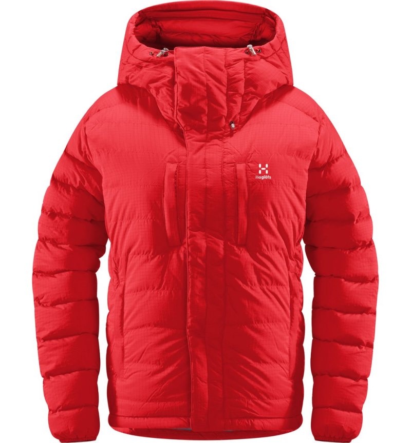 Women's Haglöfs Reliable Down Hood Insulated Jackets Red Canada | NZ31-972