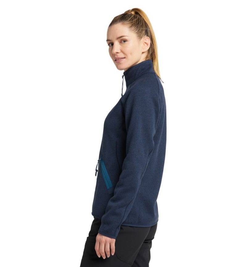 Women's Haglöfs Risberg Jacket Fleece Jackets Blue Canada | BL15-029