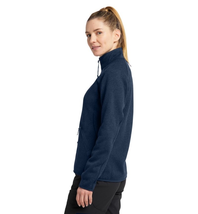 Women's Haglöfs Risberg Jacket Fleece Jackets Blue Canada | RH98-527