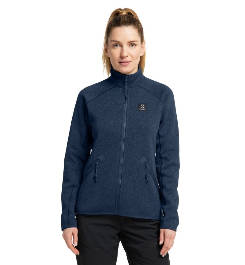 Women\'s Haglöfs Risberg Jacket Fleece Jackets Blue Canada | RH98-527