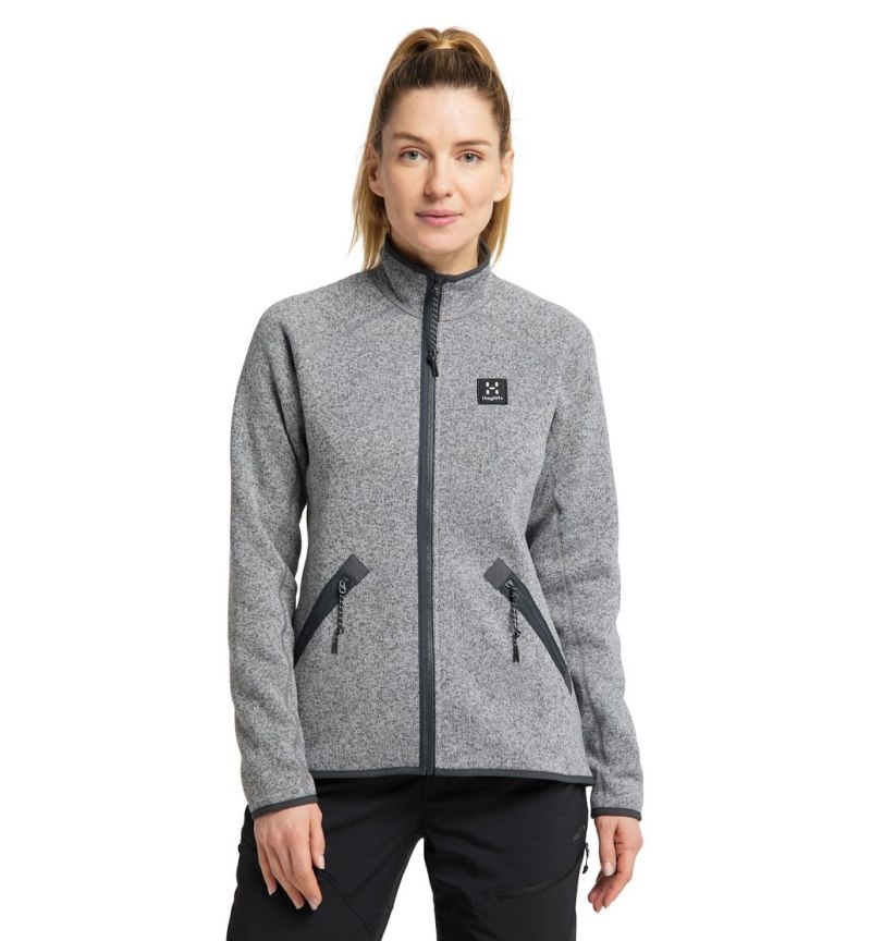 Women\'s Haglöfs Risberg Jacket Fleece Jackets Concrete Canada | VT07-100