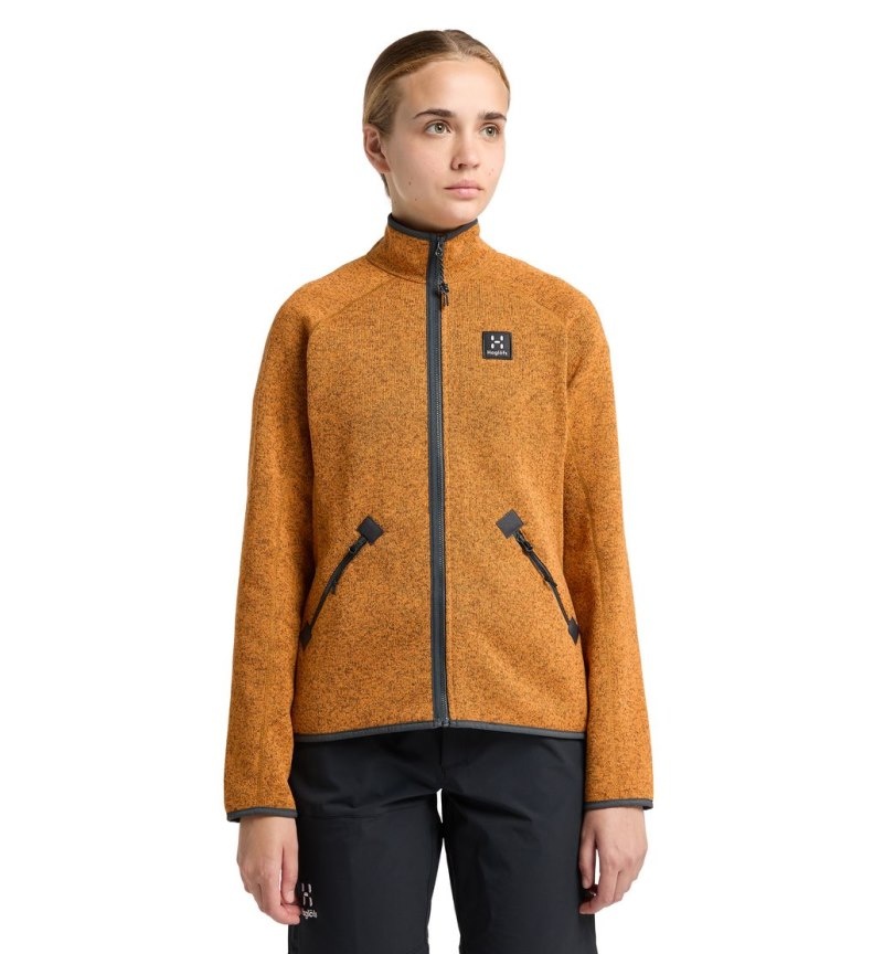 Women's Haglöfs Risberg Jacket Fleece Jackets Golden Brown Canada | UR42-925