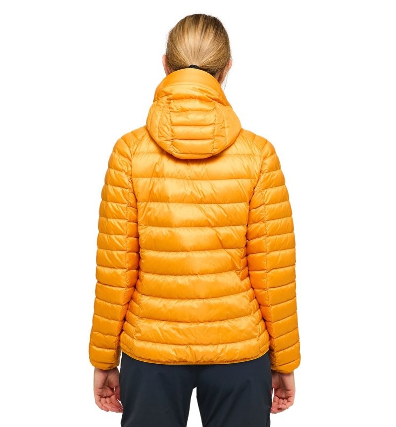 Women's Haglöfs Roc Down Hood Insulated Jackets Yellow Canada | RN52-669