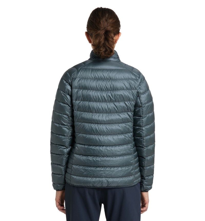 Women's Haglöfs Roc Down Jacket Insulated Jackets Blue Canada | CR48-841