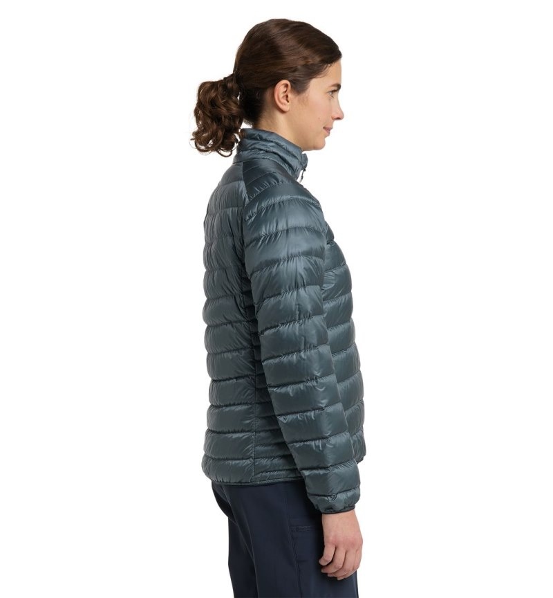 Women's Haglöfs Roc Down Jacket Insulated Jackets Blue Canada | CR48-841