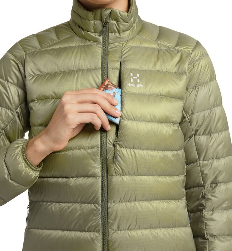 Women's Haglöfs Roc Down Jacket Insulated Jackets Green Canada | GR25-337