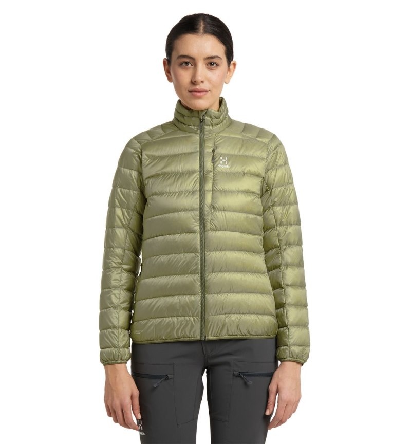 Women\'s Haglöfs Roc Down Jacket Insulated Jackets Green Canada | GR25-337