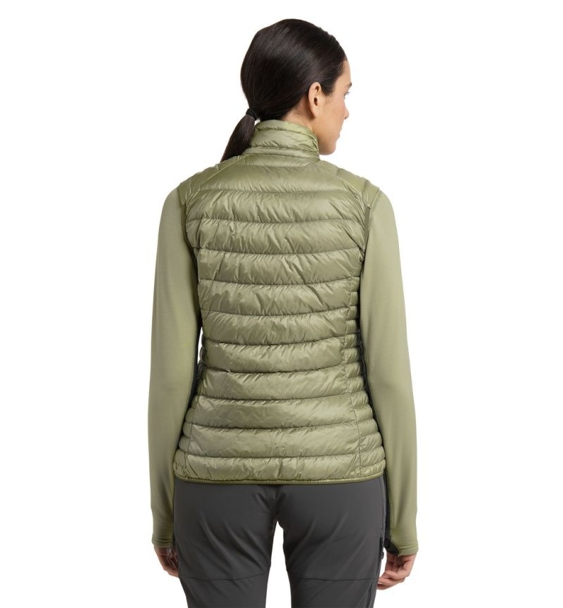 Women's Haglöfs Roc Down Vest Insulated Jackets Green Canada | UM44-862