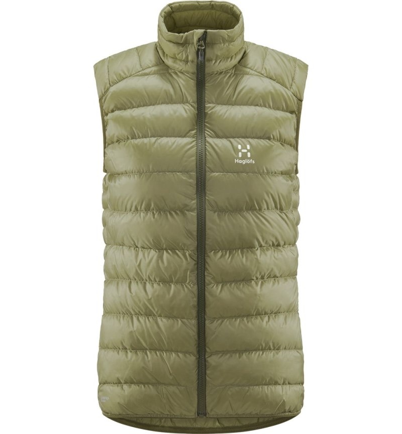 Women's Haglöfs Roc Down Vest Insulated Jackets Green Canada | UM44-862