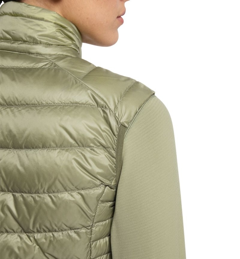 Women's Haglöfs Roc Down Vest Insulated Jackets Green Canada | UM44-862