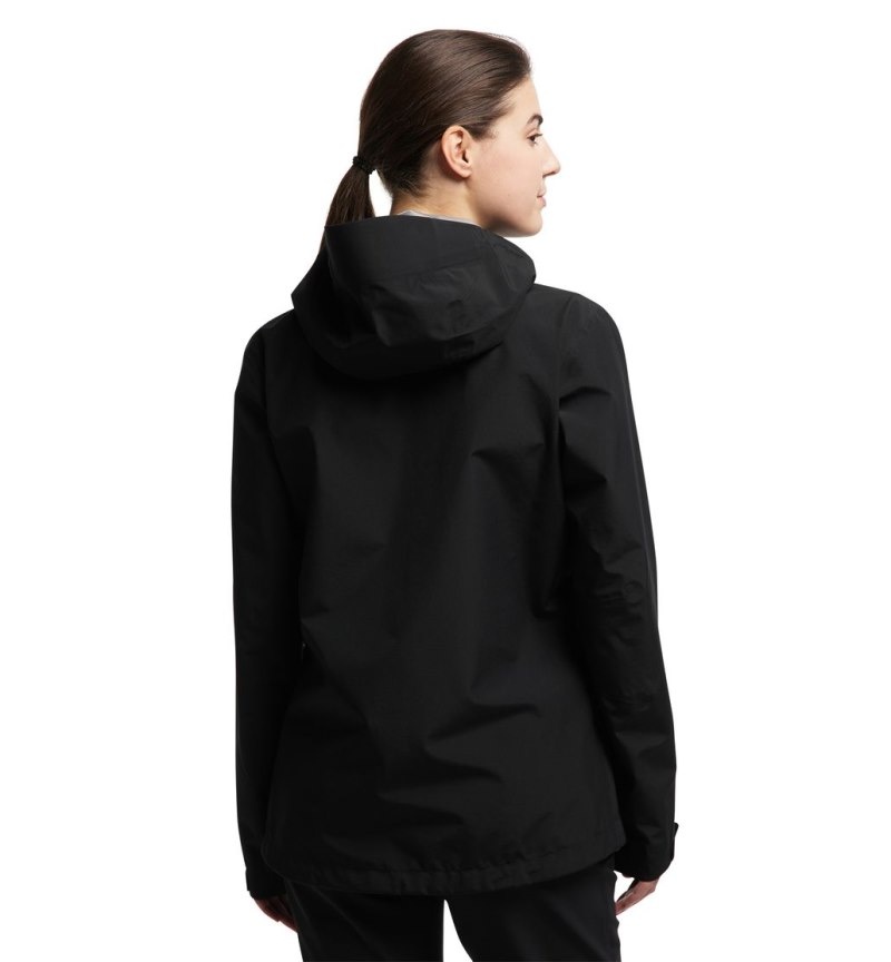 Women's Haglöfs Roc GTX Jacket Windbreaker Black Canada | CU57-422