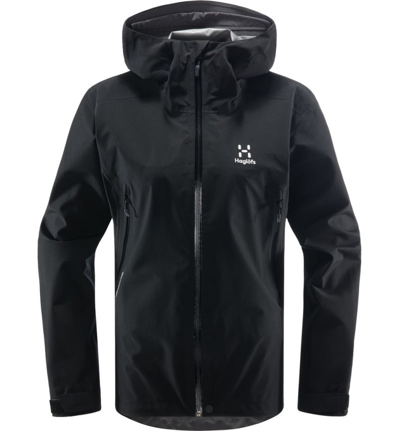 Women's Haglöfs Roc GTX Jacket Windbreaker Black Canada | CU57-422