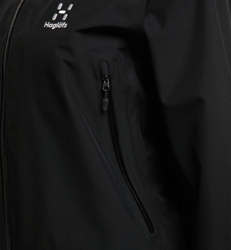 Women's Haglöfs Roc GTX Jacket Windbreaker Black Canada | CU57-422