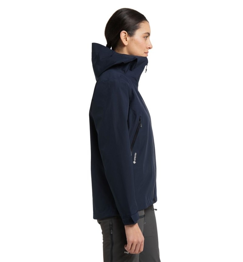 Women's Haglöfs Roc GTX Jacket Windbreaker Blue Canada | DR29-915