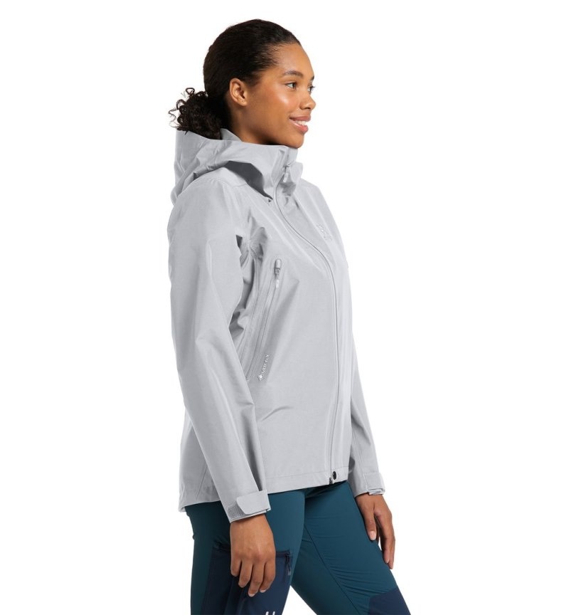 Women's Haglöfs Roc GTX Jacket Windbreaker Concrete Canada | IH77-086