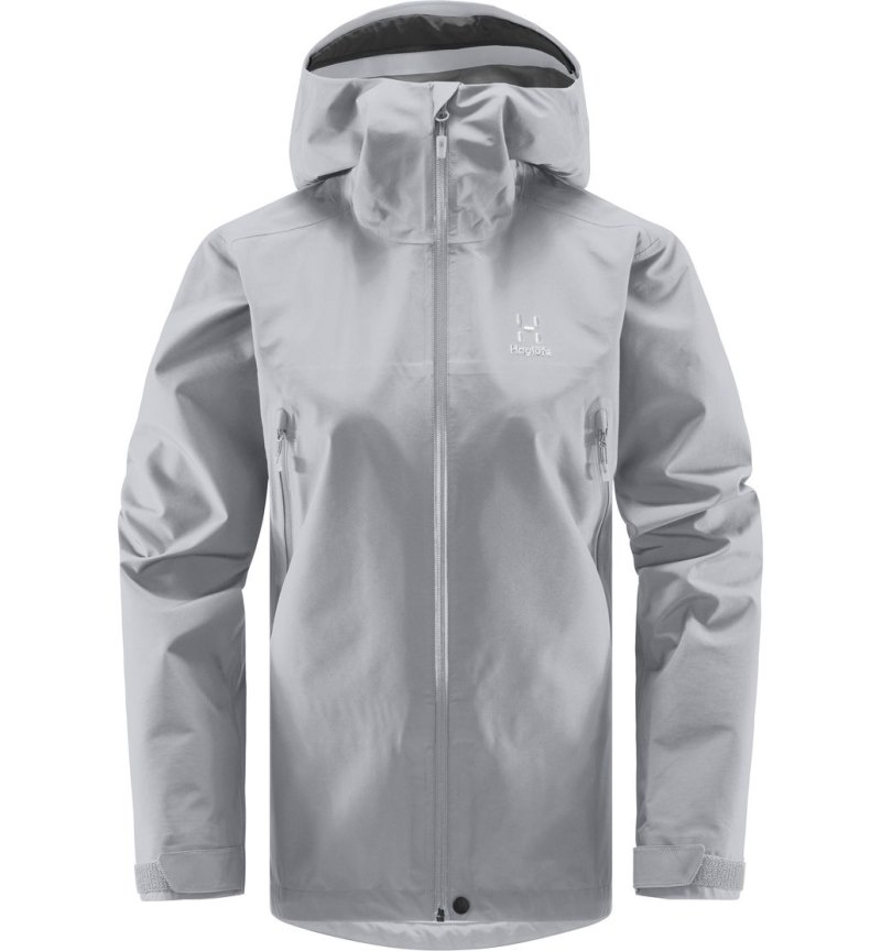 Women's Haglöfs Roc GTX Jacket Windbreaker Concrete Canada | IH77-086