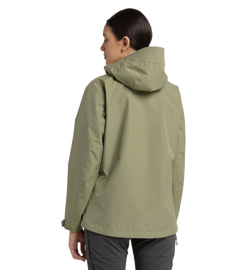 Women's Haglöfs Roc GTX Jacket Windbreaker Green Canada | FH01-823