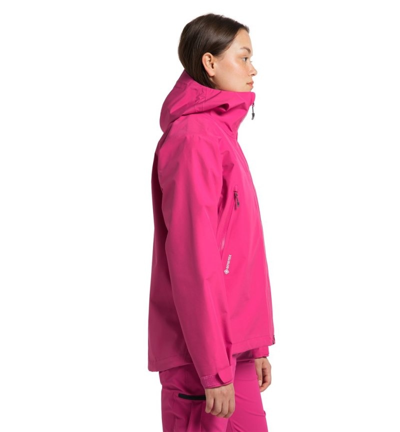 Women's Haglöfs Roc GTX Jacket Windbreaker Pink Canada | IK41-762