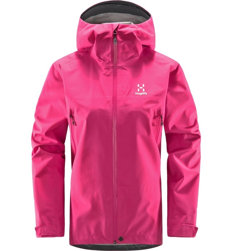 Women's Haglöfs Roc GTX Jacket Windbreaker Pink Canada | IK41-762