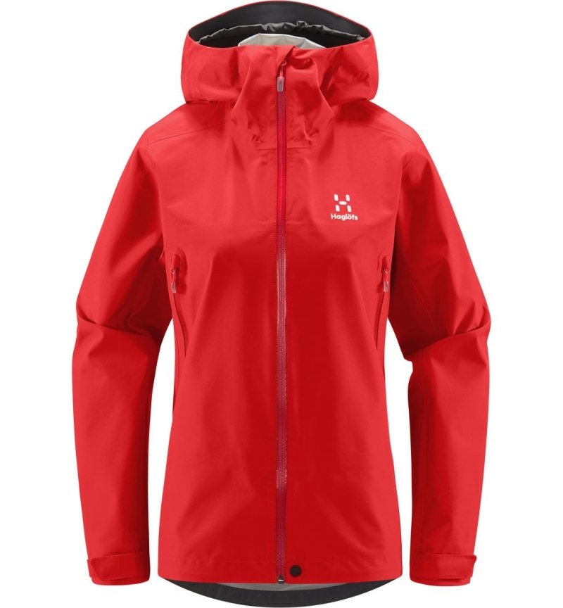 Women's Haglöfs Roc GTX Jacket Windbreaker Red Canada | LK06-347