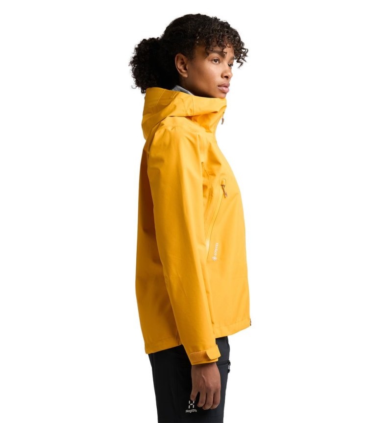 Women's Haglöfs Roc GTX Jacket Windbreaker Yellow Canada | LS82-566