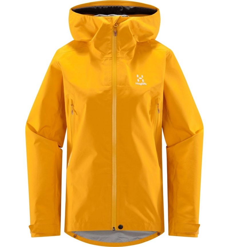 Women's Haglöfs Roc GTX Jacket Windbreaker Yellow Canada | LS82-566