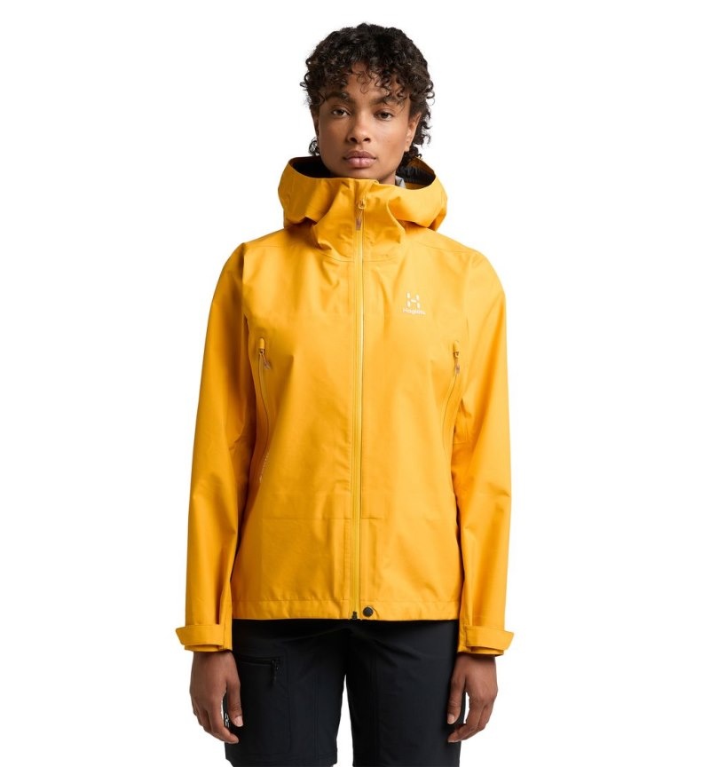 Women\'s Haglöfs Roc GTX Jacket Windbreaker Yellow Canada | LS82-566