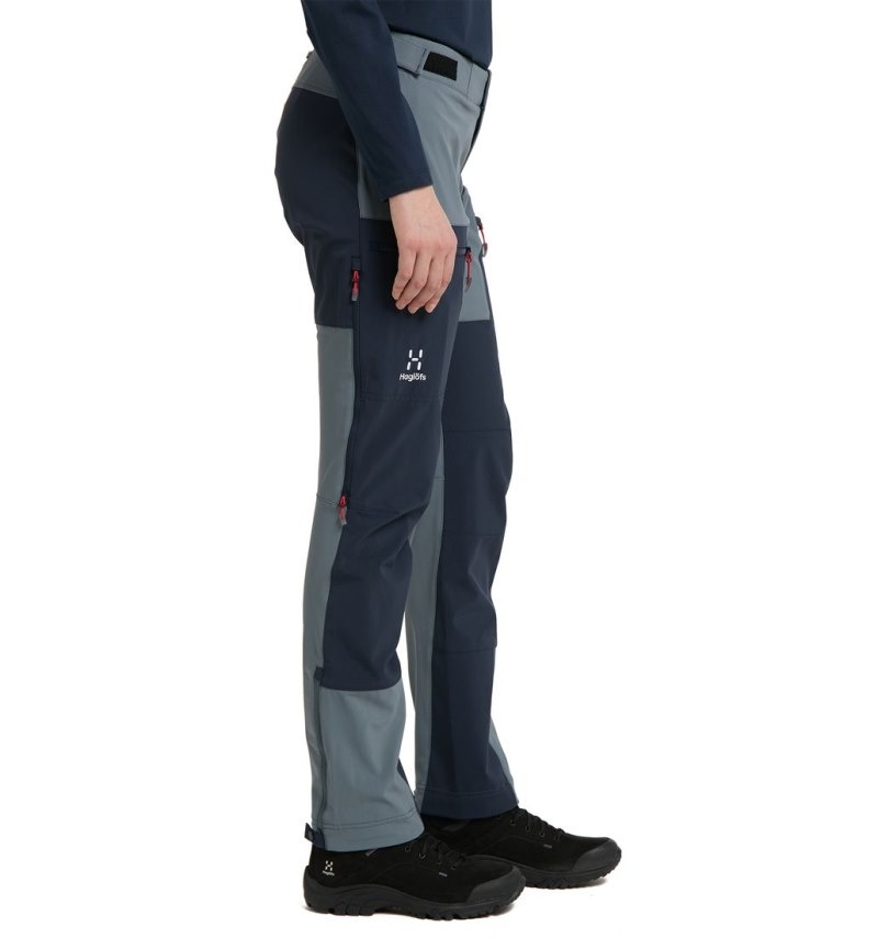 Women's Haglöfs Roc Sight Softshell Pant Softshell Trousers Blue / Blue Canada | EL47-164