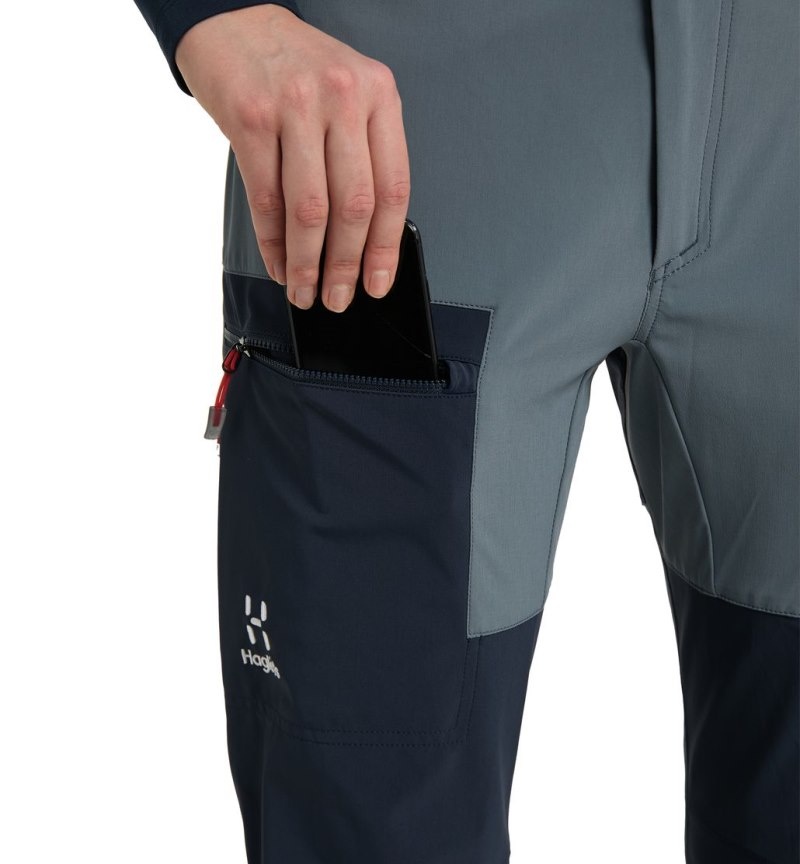 Women's Haglöfs Roc Sight Softshell Pant Softshell Trousers Blue / Blue Canada | EL47-164