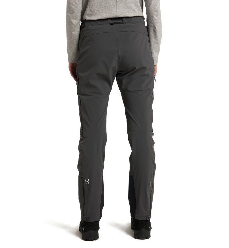 Women's Haglöfs Roc Sight Softshell Pant Softshell Trousers Magnetite Canada | PI13-617