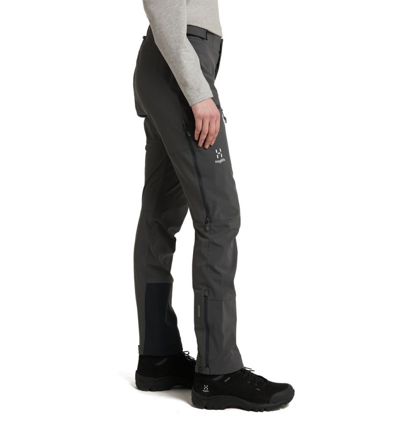 Women's Haglöfs Roc Sight Softshell Pant Softshell Trousers Magnetite Canada | PI13-617