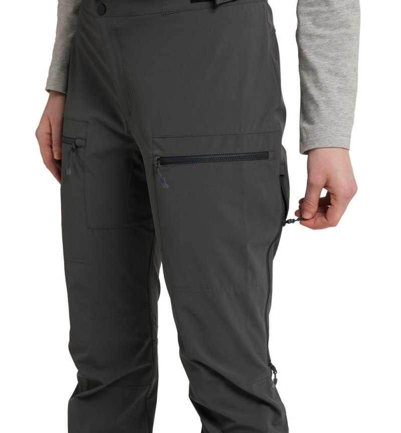 Women's Haglöfs Roc Sight Softshell Pant Softshell Trousers Magnetite Canada | PI13-617