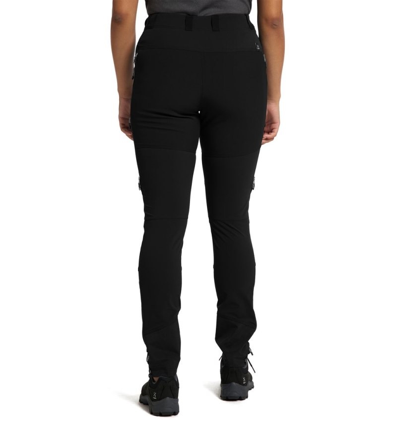 Women's Haglöfs Rugged Slim Pant Hiking Trousers Black Canada | YP40-244