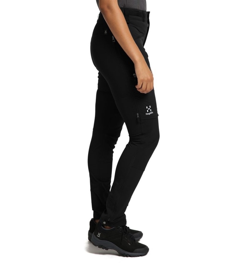 Women's Haglöfs Rugged Slim Pant Hiking Trousers Black Canada | YP40-244