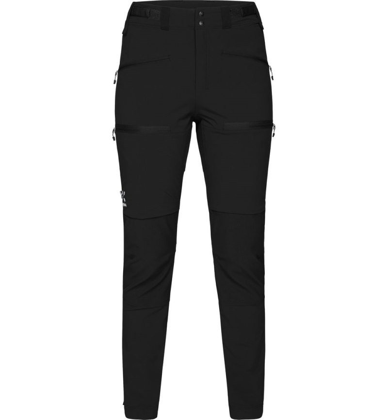 Women's Haglöfs Rugged Slim Pant Hiking Trousers Black Canada | YP40-244