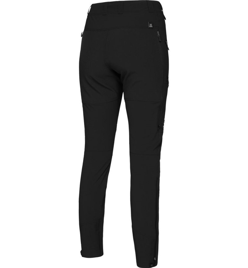 Women's Haglöfs Rugged Slim Pant Hiking Trousers Black Canada | YP40-244