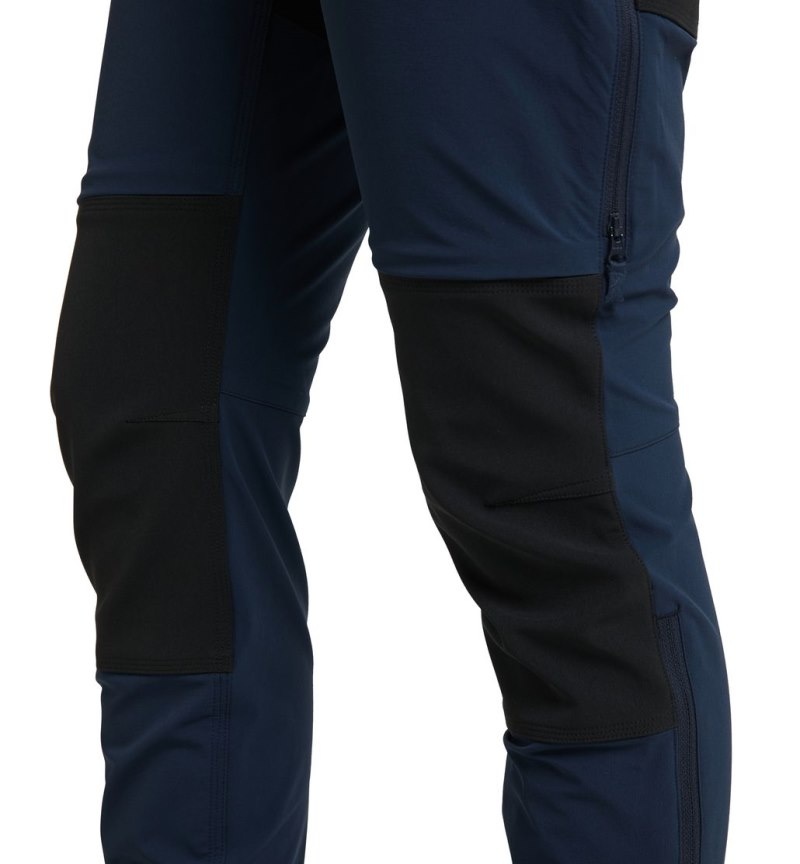 Women's Haglöfs Rugged Slim Pant Hiking Trousers Blue / Black Canada | FK46-789