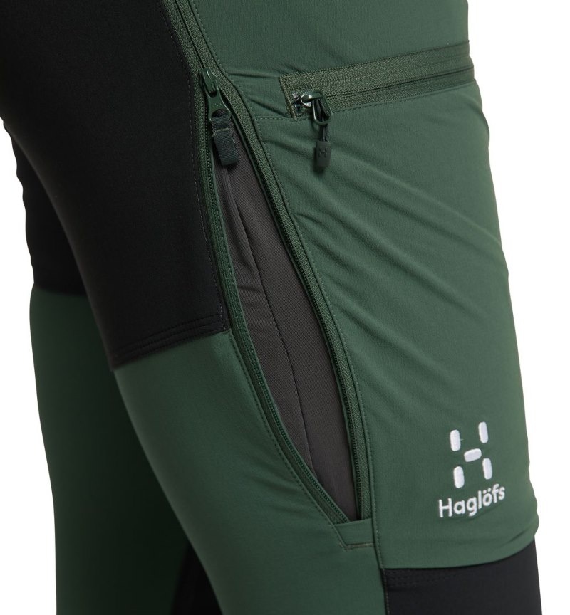 Women's Haglöfs Rugged Slim Pant Hiking Trousers Green / Black Canada | WR45-223