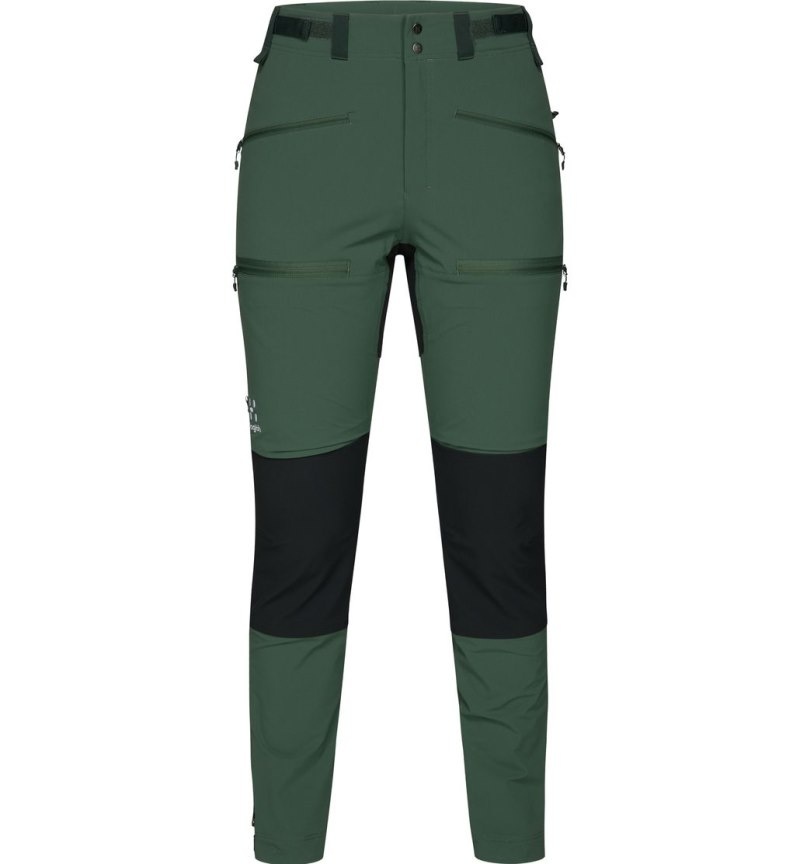 Women's Haglöfs Rugged Slim Pant Hiking Trousers Green / Black Canada | WR45-223