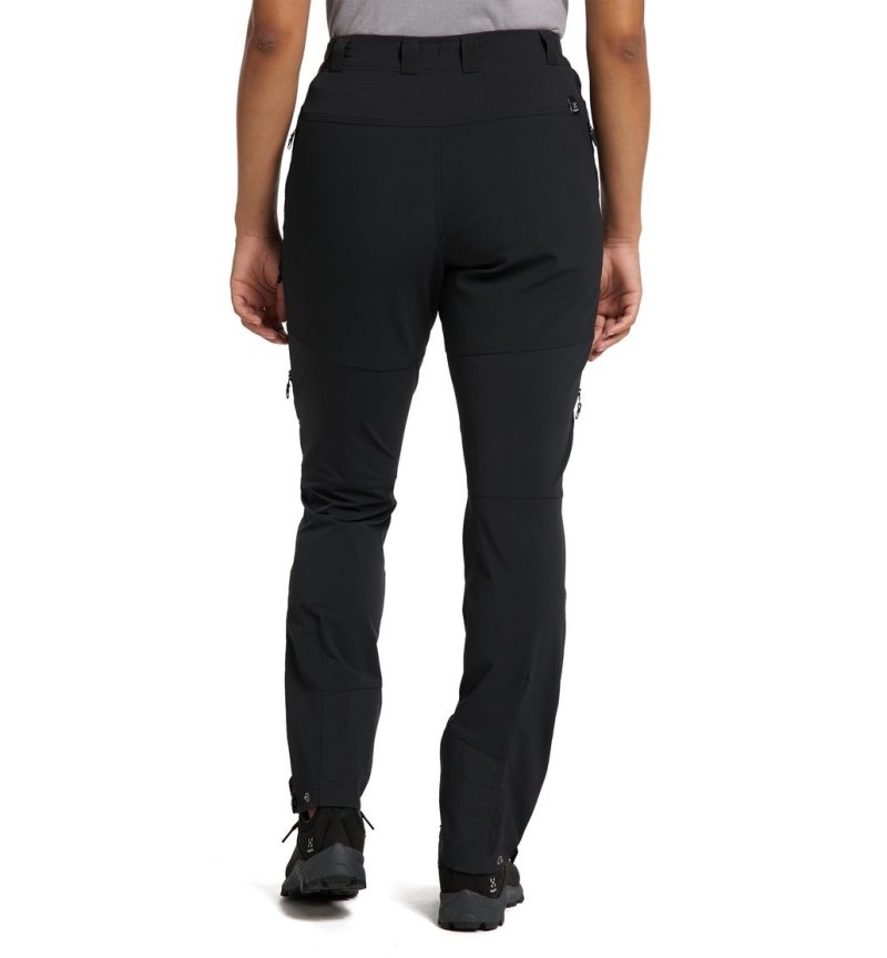 Women's Haglöfs Rugged Standard Pant Hiking Trousers Black Canada | PD60-245