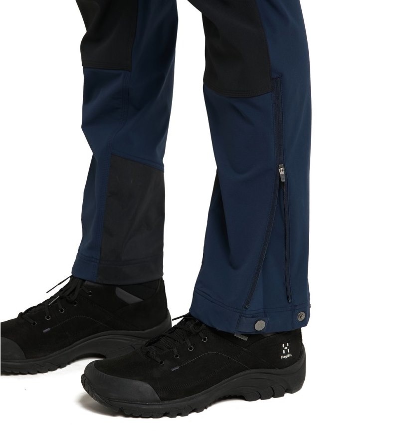 Women's Haglöfs Rugged Standard Pant Hiking Trousers Blue / Black Canada | CO02-595