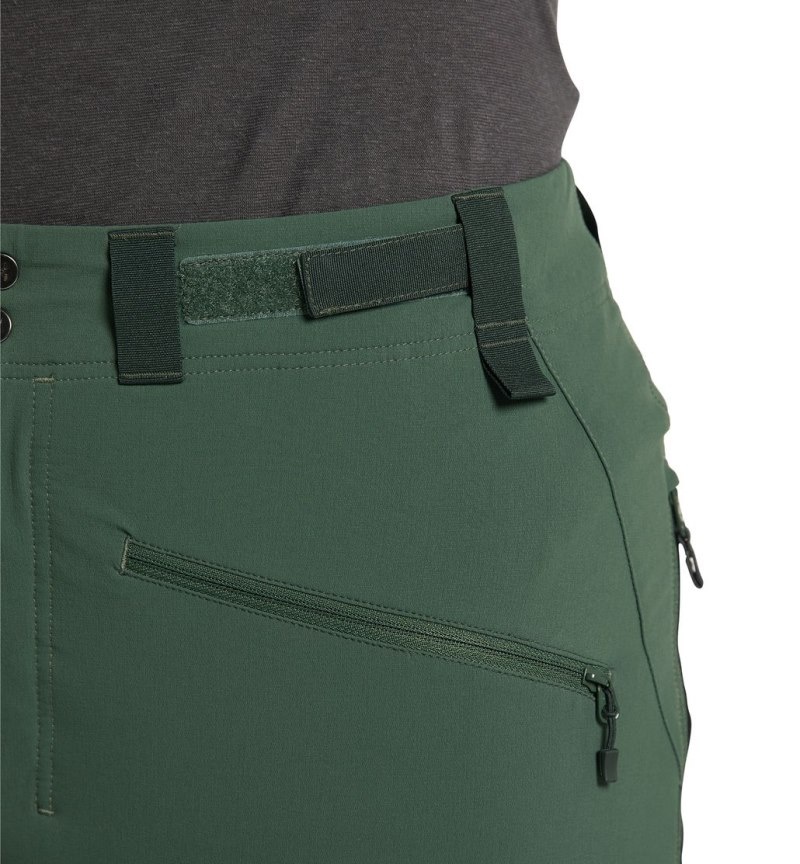 Women's Haglöfs Rugged Standard Pant Hiking Trousers Green / Black Canada | ZR02-871