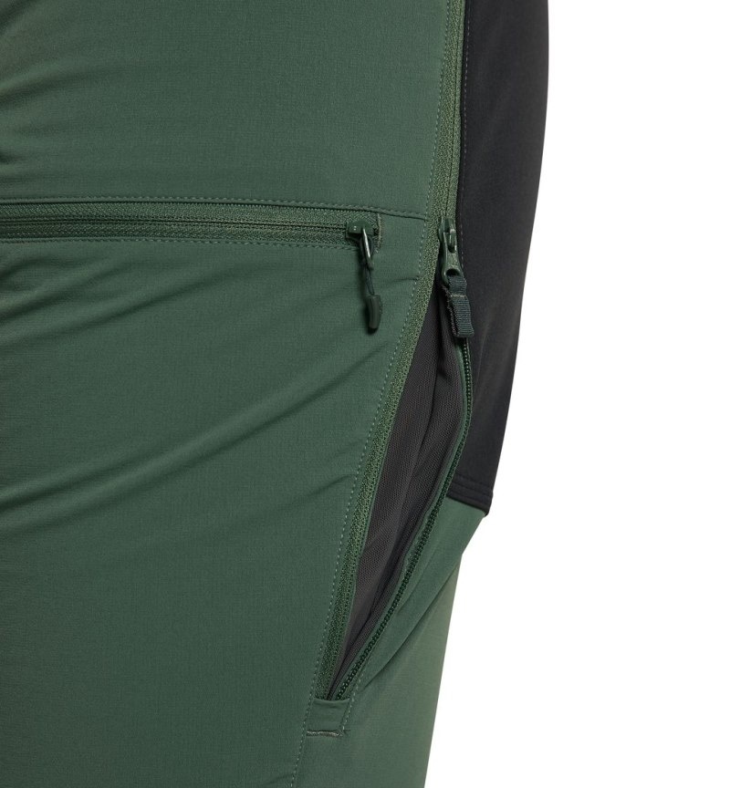 Women's Haglöfs Rugged Standard Pant Hiking Trousers Green / Black Canada | ZR02-871