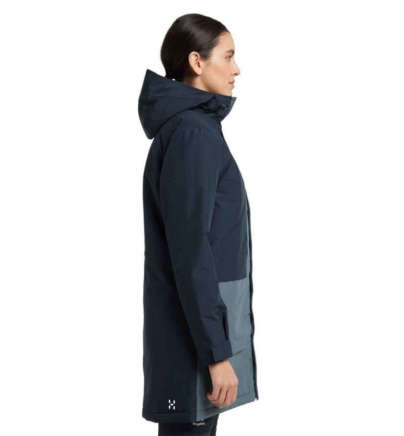 Women's Haglöfs Salix Proof Mimic Parka Insulated Jackets Blue / Blue Canada | ID72-948