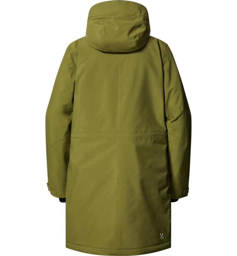 Women's Haglöfs Salix Proof Mimic Parka Insulated Jackets Olive Green Canada | CN83-263